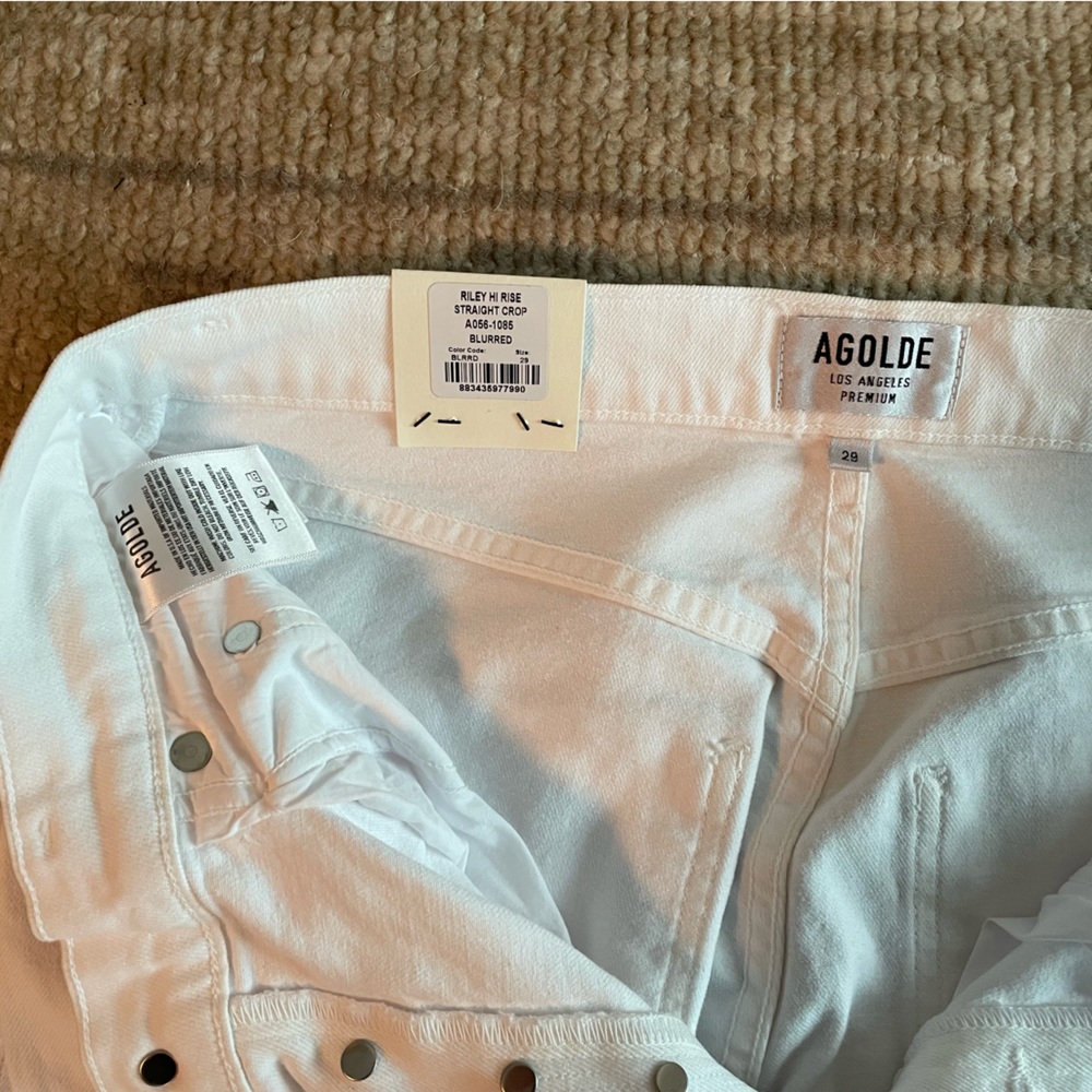 NWT Agolde Riley High Rise Straight Crop - Picture 2 of 4
